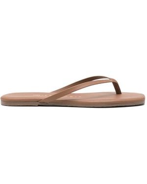 TKEES Lily Leather Sandals - Brown