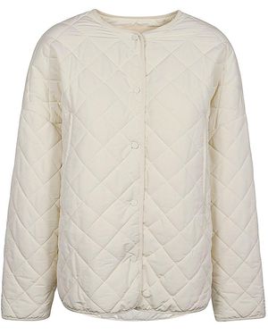 Sandbeige Giacca Trapuntata - Bianco