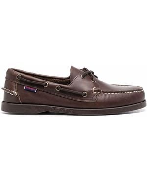 Sebago Docksides Portland Waxed Moccasin - Brown