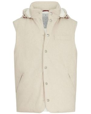 Brunello Cucinelli Wool Padded Vest - White