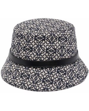 Loewe Anagram Cotton Bucket Hat - Blue