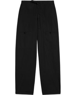 Jil Sander Cotton Poplin Cargo Trousers - Black