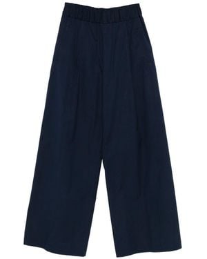 Semicouture Jhonny Cotton Trousers - Blue