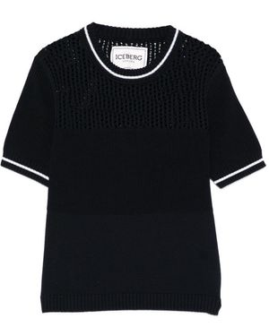 Iceberg Crew Neck Knitted Jumper - Black