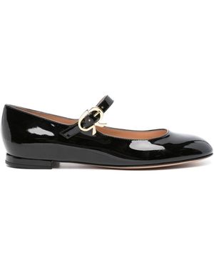 Gianvito Rossi Ballerina Mary Ribbon 05 - Nero