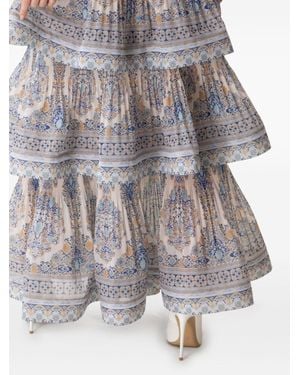 Zimmermann Printed Long Skirt - Gray