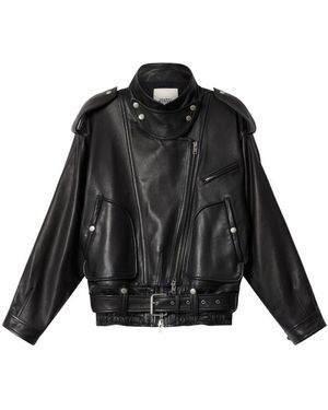 Isabel Marant Farza Leather Jacket - Black