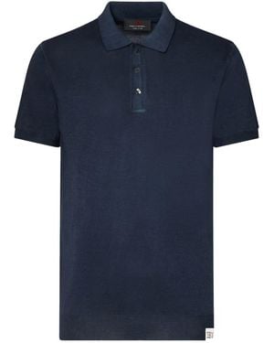 Peuterey Classic Ribbed Cotton Polo Shirt - Blue