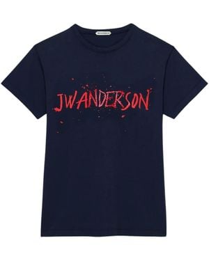 JW Anderson T-Shirt With Logo - Blue