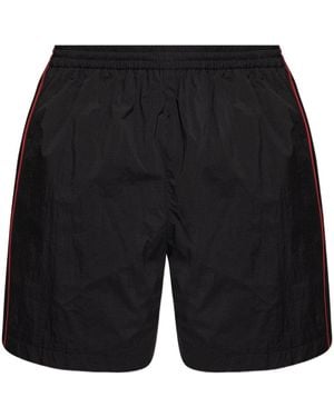 Balenciaga Embroidered Logo Tracksuit Shorts For - Black