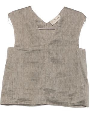 Cortana Aria Linen Top - Grey