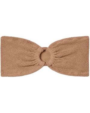 MC2 Saint Barth Yulia Crinkle Bra - Brown