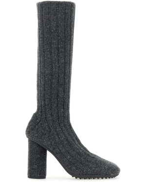 Bottega Veneta Atomic Knitted Wool Boots - Grey