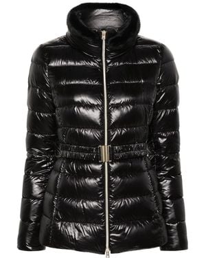 Herno Claudia Belted Down Jacket - Black