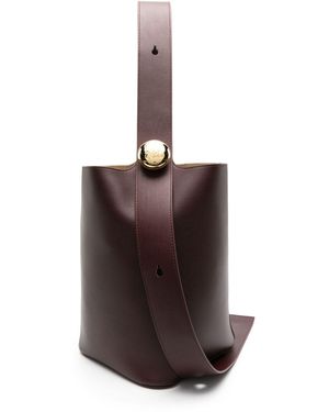 Loewe Borsa A Secchiello Pebble Medio - Bianco