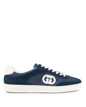 Gucci G75 Leather Trainer - Blue