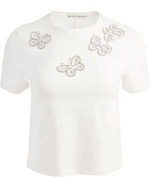 Alice + Olivia Cindy Cut-Out T-Shirt - White