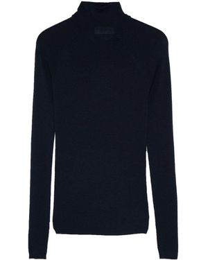 Majestic Wool And Silk Blend High-Neck Jumper - Blue