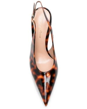 Gianvito Rossi Sofia Leather Slingback Court Shoes - White