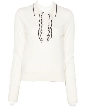 forte_forte Wool Polo Shirt - White