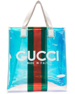 Gucci Iridescent Translucent Tote Bag - Blue