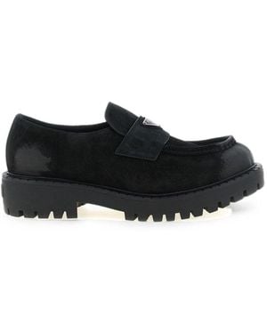 Prada Leather Loafers - Black