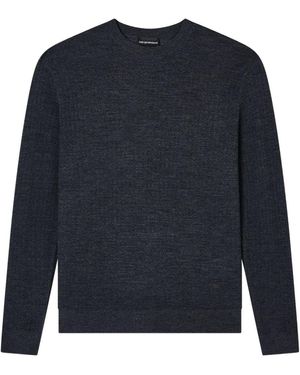 Emporio Armani Wool Crewneck Jumper - Blue