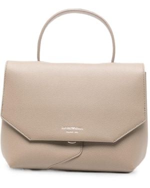 Emporio Armani Medium Leather Handbag - Natural