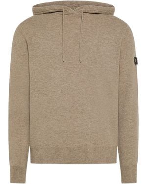 Peuterey Yak Wool Jumper With Hood - Brown