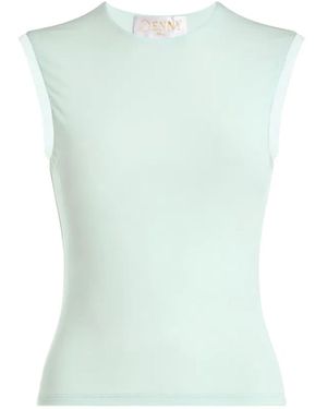 Genny Sleeveless Jersey Top - Green