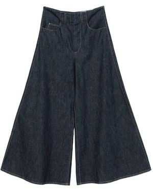 Susanne Bommer Wide-Leg Denim Jeans - Blue