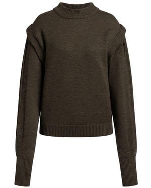 Alberta Ferretti Maglione A Girocollo - Nero