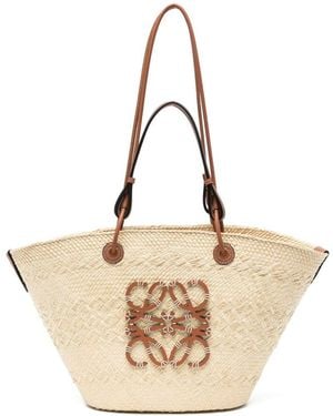 Loewe Anagram Rafia Medium Tote - Natural