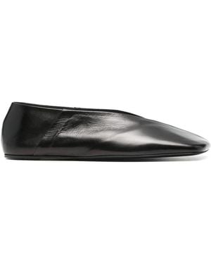 Jil Sander Leather Tripon Ballerinas - Black