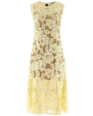 Self-Portrait Lace Midi Dress - Metallic