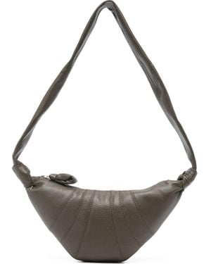 Lemaire Croissant Small Leather Shoulder Bag - Grey