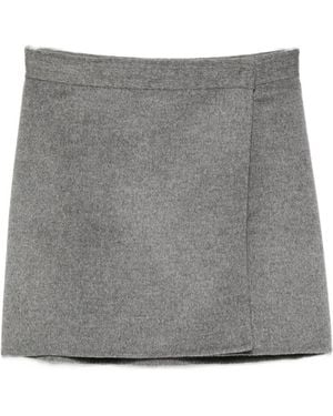 Semicouture June Wool Skirt - Grey