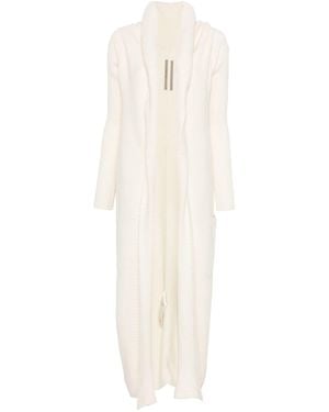 Rick Owens Knitted Long Cardigan - White