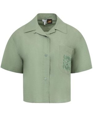 Loewe Anagram Cotton Blend Shirt - Green