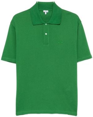 Loewe Anagram Cotton Polo Shirt - Green