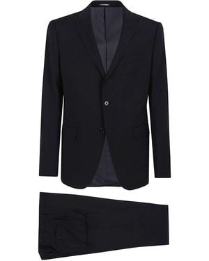 Emporio Armani Wool Single-Breasted Suit - Blue