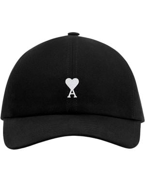 Ami Paris Ami De Coeur Baseball Cap - Black