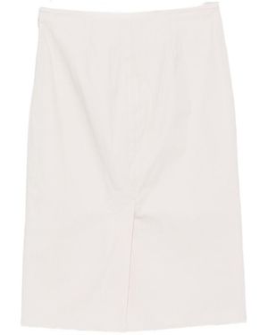 Miu Miu Cotton Midi Skirt - White
