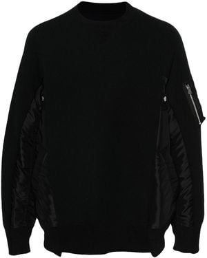 Sacai Crewneck Jumper - Black