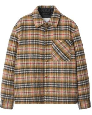 Burberry Check Wool Overshirt - Brown
