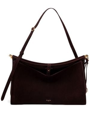 Alaïa Pocket 35 Leather Shoulder Bag - Black