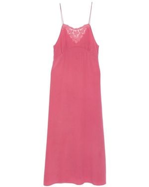 Chloé Silk Long Dress - Pink
