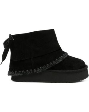 Mou Platform Wool Boots - Black