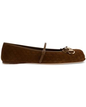 Gucci Ballerina Horsebit 1955 - Marrone