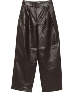 Frankie Shop Jeva Faux Leather Pants - Grey